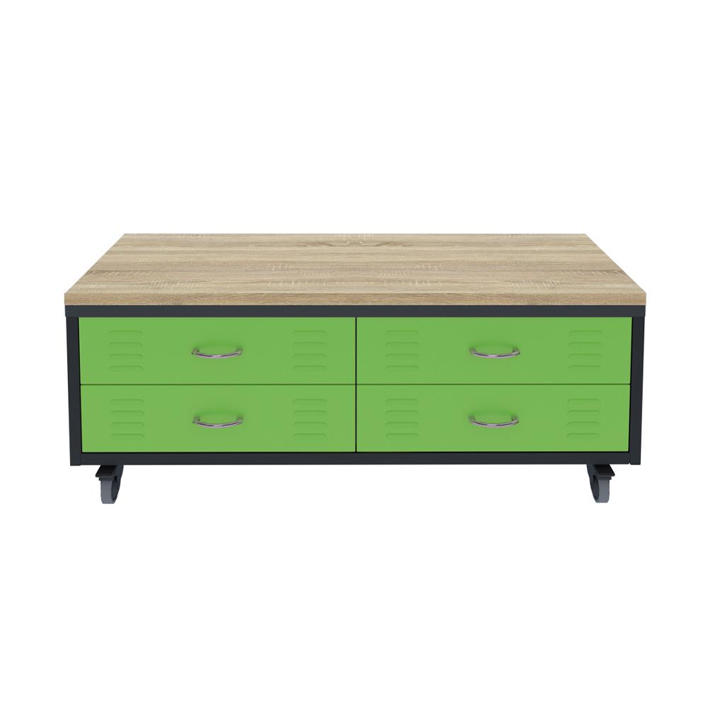 ตู้เหล็กลิ้นชัก 4 ลิ้นชัก SURE TMBS-124 สีเขียว