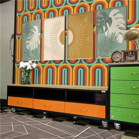 ตู้เหล็กบานผสม 3 ลิ้นชัก SURE TMBS-183 สีส้ม_3