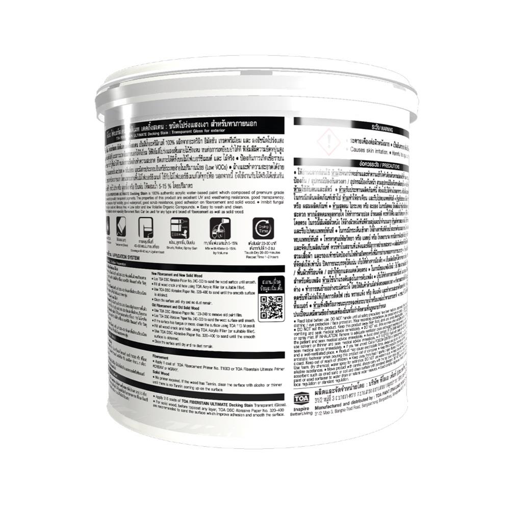 สีทาพื้นไม้ TOA FIBERSTAIN ULTIMATE DG006 สีมะฮอกกะนี โปร่งแสงเงา 1 แกลลอน