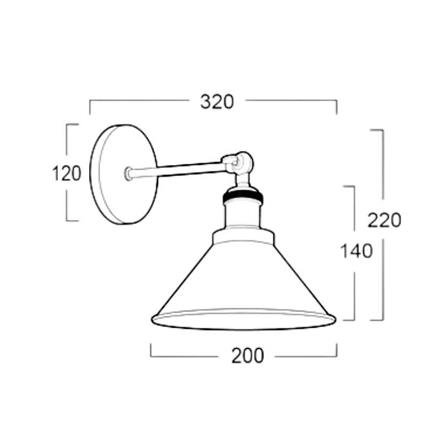 ไฟกิ่งภายใน LUMAX 01-02774 สีดำ/ทอง 1 หัว_2