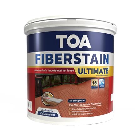 สีย้อมพื้นไม้ TOA FIBERSTAIN ULTIMATE DG001 สีไม้สักเข้ม โปร่งแสงเงา 1 แกลลอน_0