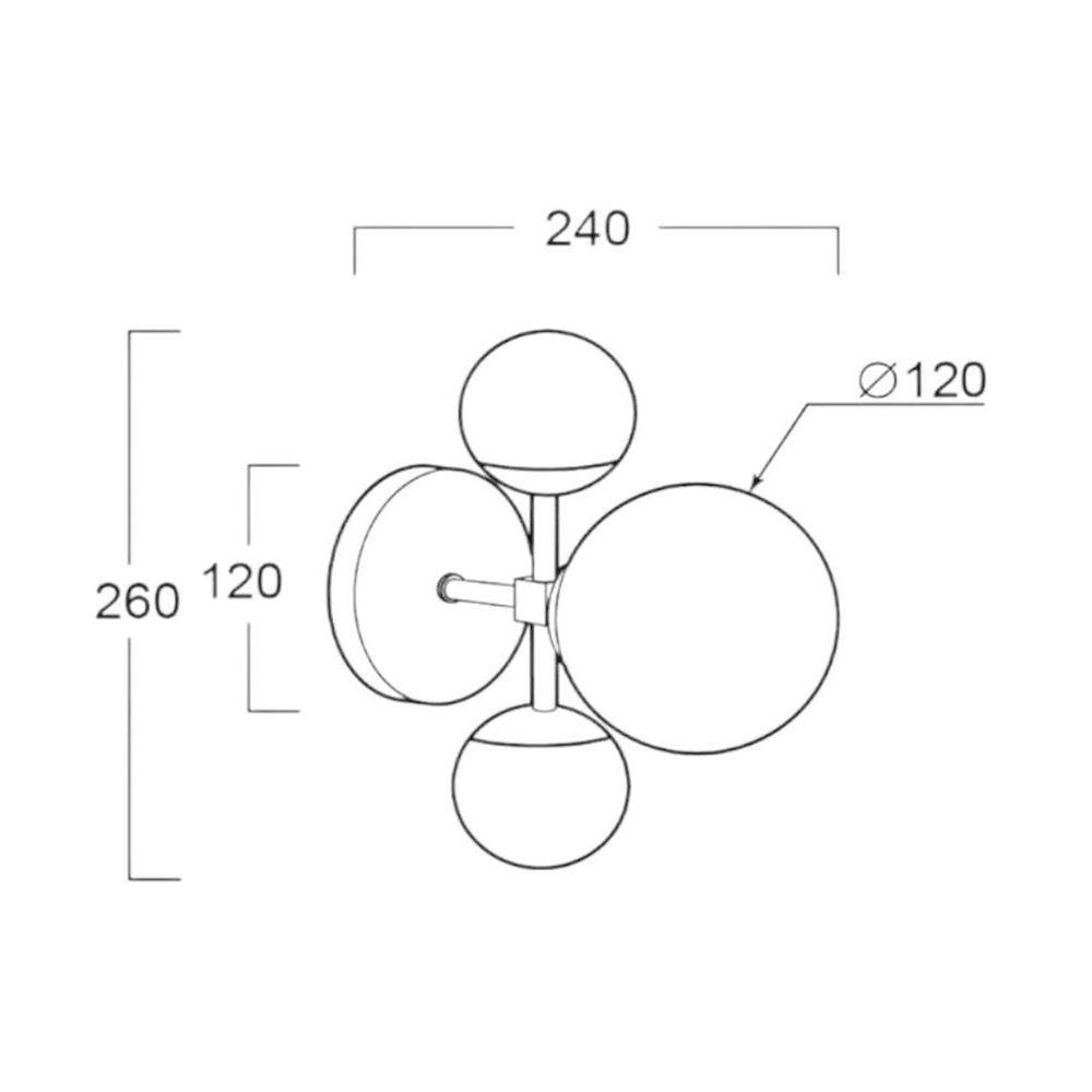 ไฟกิ่งภายใน LUMAX 01-02860 สีขาว/ทอง 1 หัว