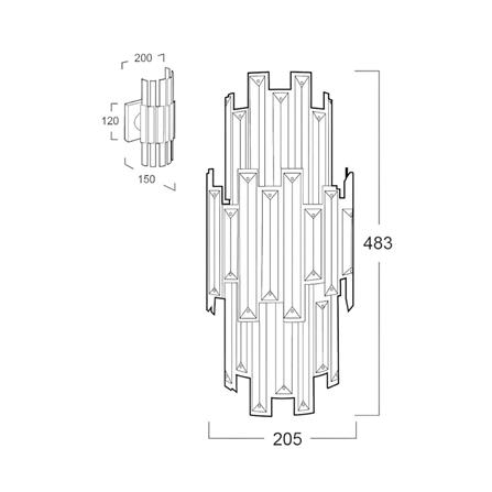 ไฟกิ่งภายใน L&E 01-02654 สีทอง 2 หัว_3