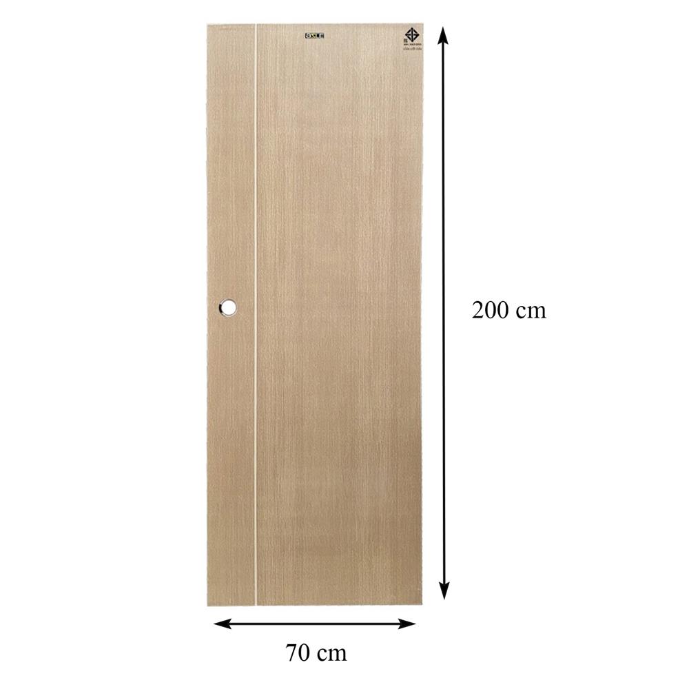 ประตูห้องน้ำ UPVC AZLE WB1 70X200 ซม. สีน้ำตาล เจาะลูกบิด