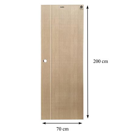 ประตูห้องน้ำ UPVC AZLE WB1 70X200 ซม. สีน้ำตาล เจาะลูกบิด_4
