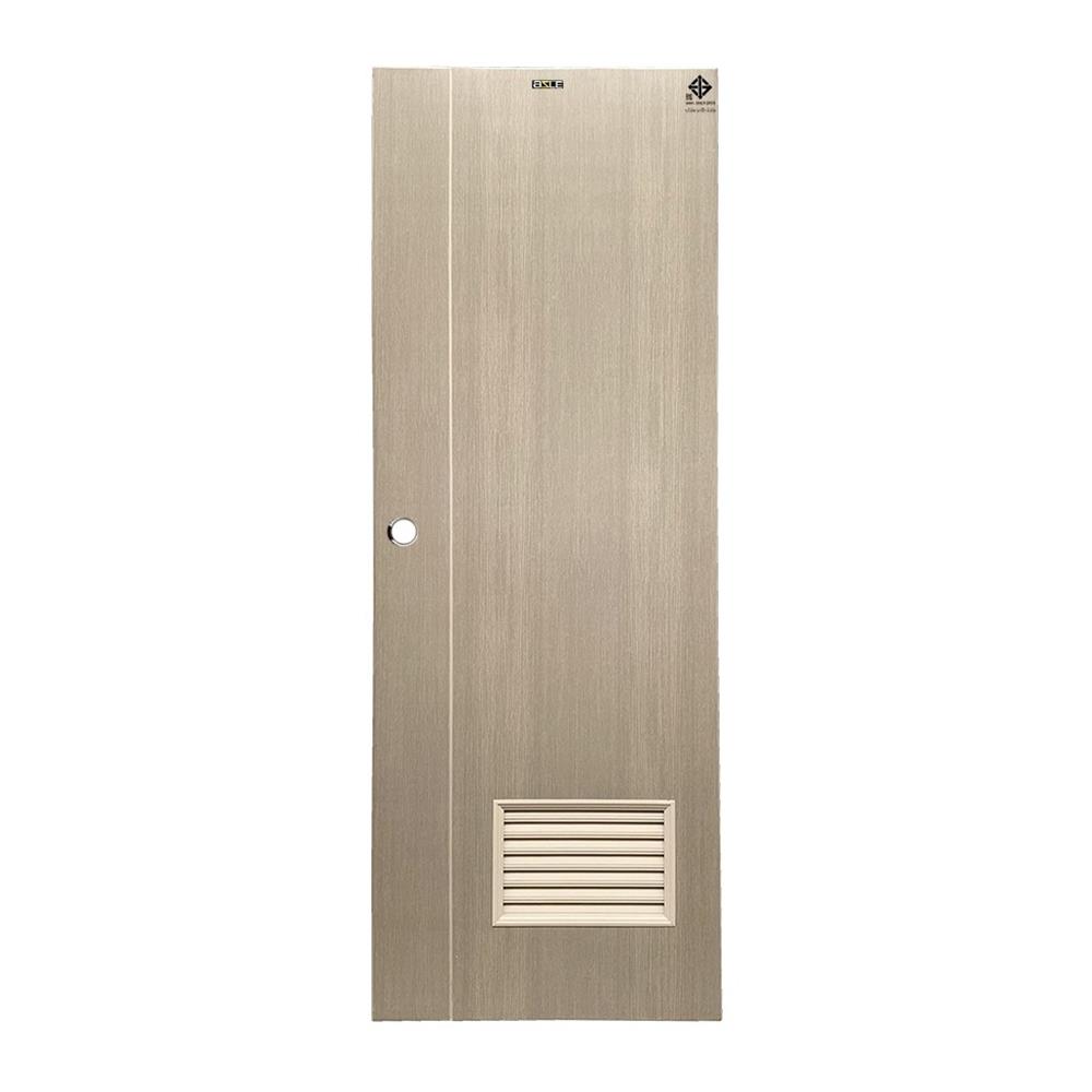 ประตูห้องน้ำ UPVC เจาะลูกบิด AZLE WB2 70x200 ซม. สี WHITE/GREY