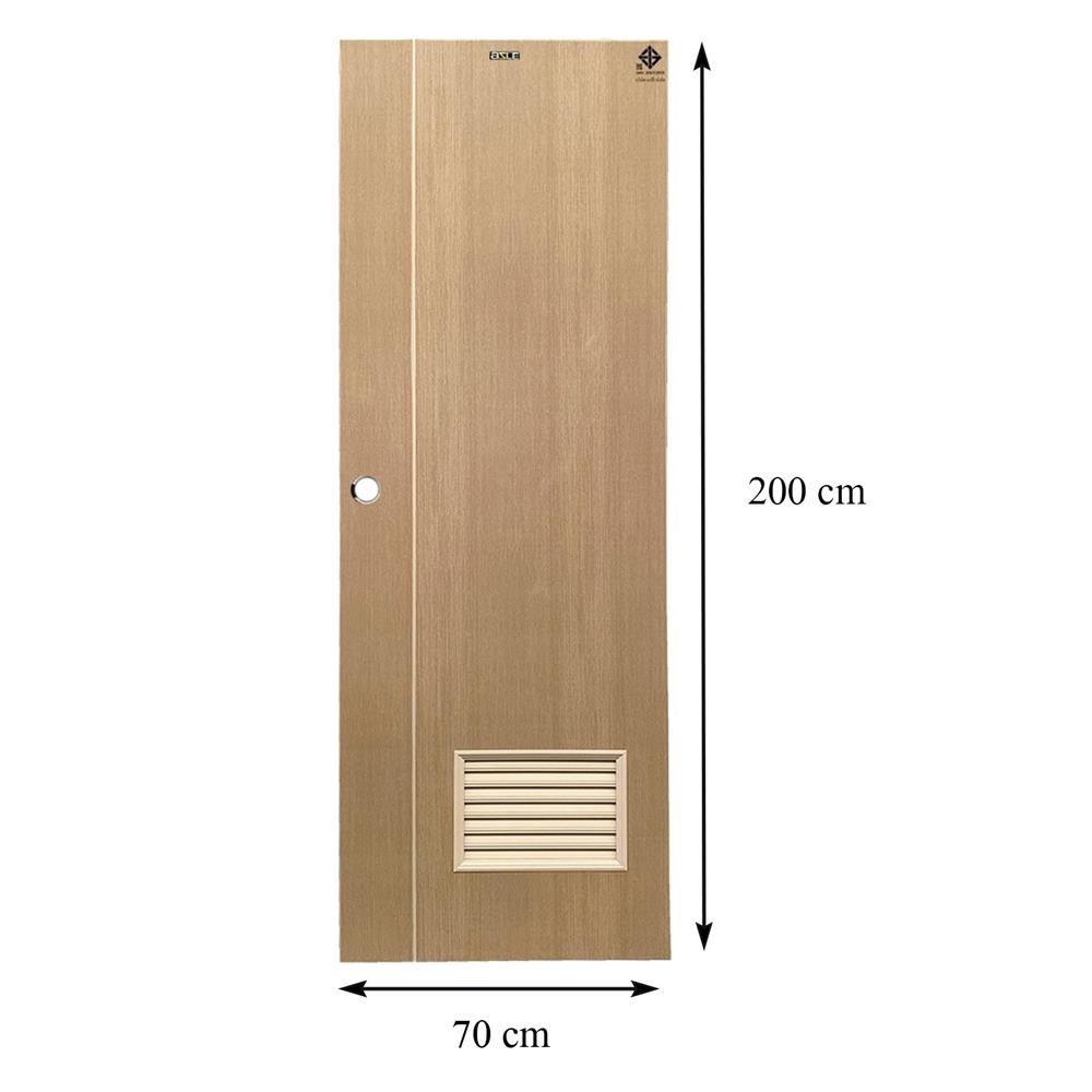 ประตูห้องน้ำ UPVC เจาะลูกบิด AZLE WB2 70x200 ซม. สีน้ำตาลเข้ม