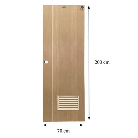 ประตูห้องน้ำ UPVC เจาะลูกบิด AZLE WB2 70x200 ซม. สีน้ำตาลเข้ม_5