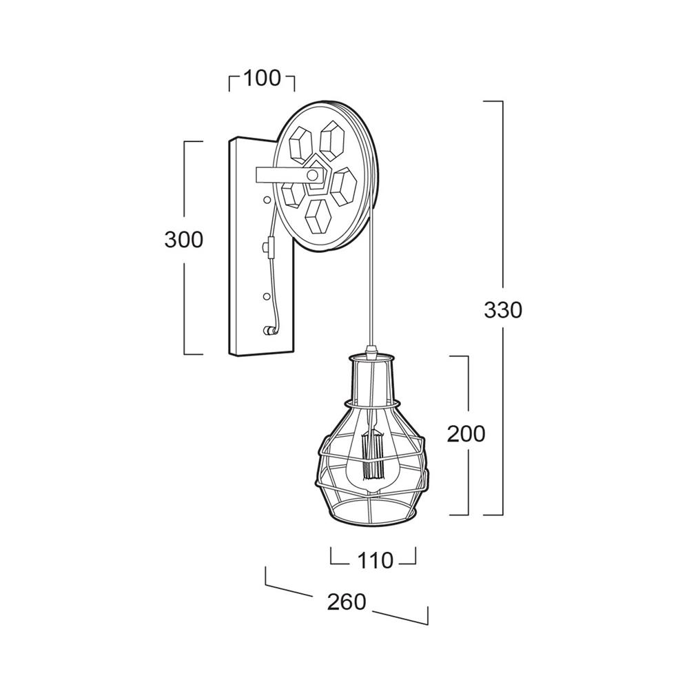 ไฟกิ่งภายใน LUMAX 01-02784 สีทองแดง 1 หัว