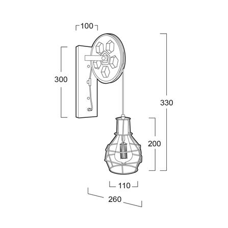 ไฟกิ่งภายใน LUMAX 01-02784 สีทองแดง 1 หัว_4