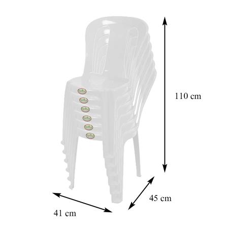 พวงหรีดเก้าอี้พลาสติก SPRING NORMA สีขาว แพ็ก 6 ตัว_4