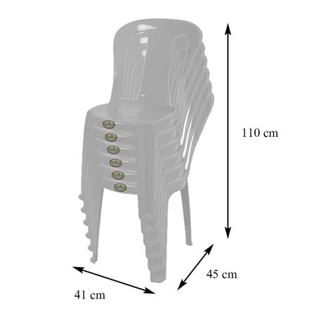พวงหรีดเก้าอี้พลาสติก SPRING NORMA สีเทา แพ็ก 6 ตัว_4
