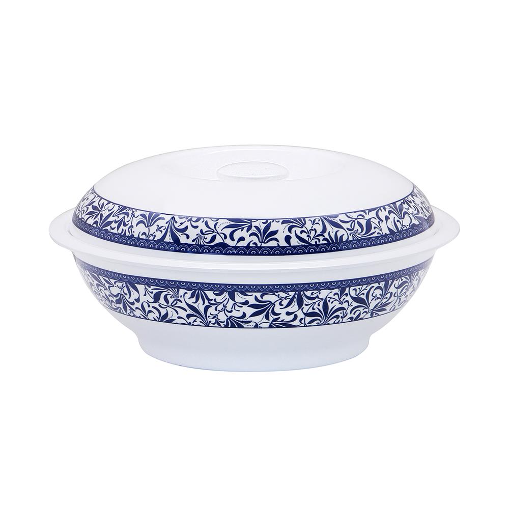 โถข้าวพร้อมฝาเมลามีน 10 นิ้ว VANDA BLUE GARDEN