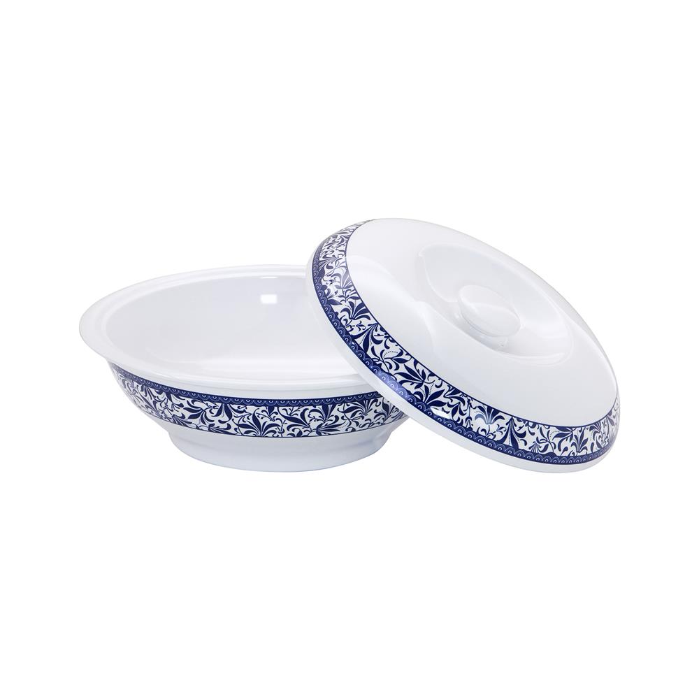 โถข้าวพร้อมฝาเมลามีน 10 นิ้ว VANDA BLUE GARDEN