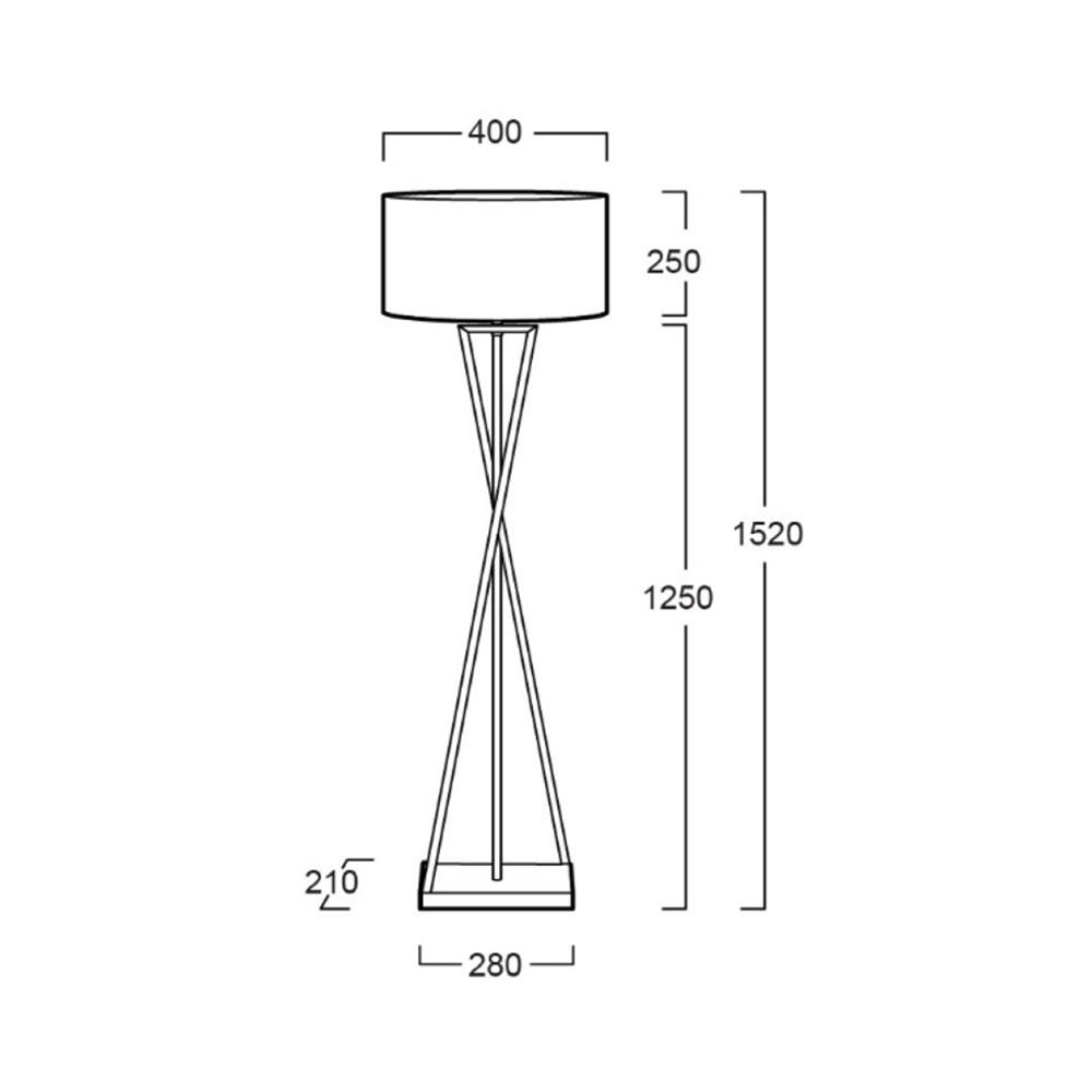 ไฟตั้งพื้น L&E 01-02900 สีดำ 1 หัว