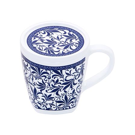 ถ้วยหูพร้อมฝาเมลามีน 400 มล. VANDA BLUE GARDEN_1