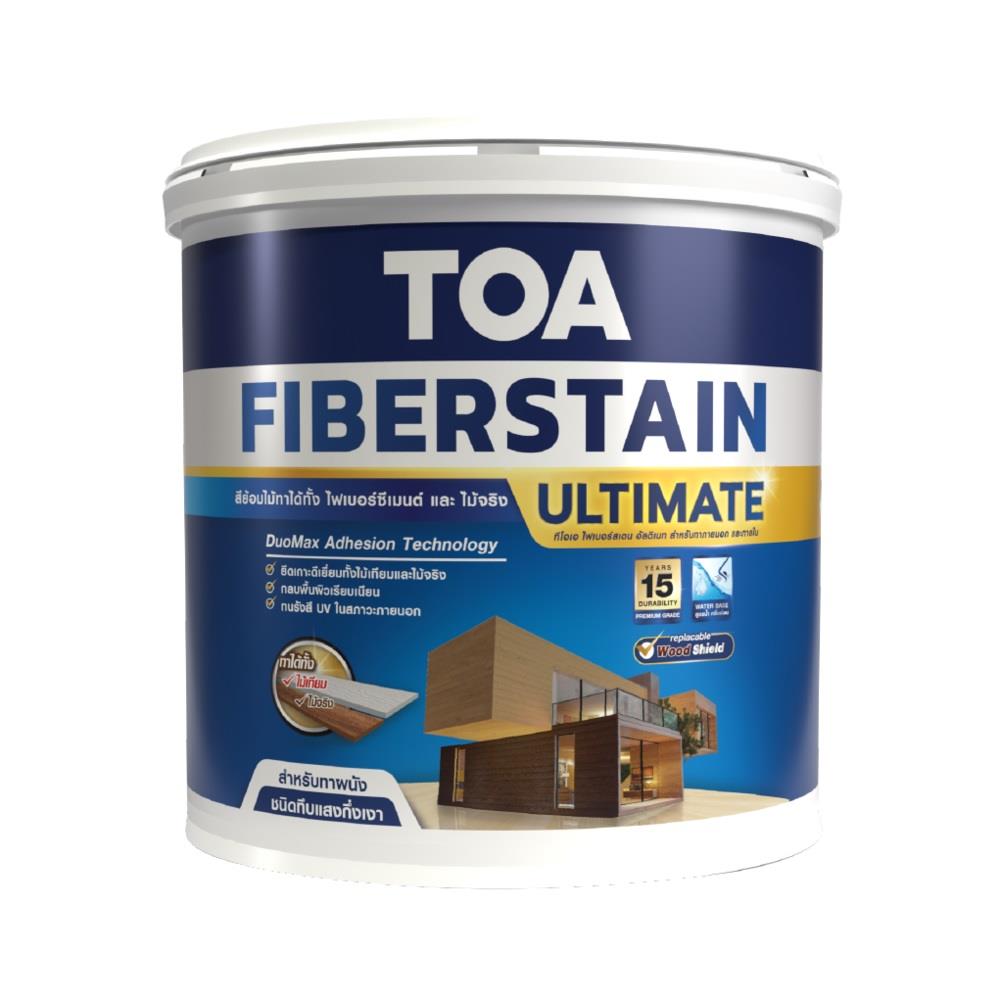 สีย้อมไม้ TOA FIBERSTAIN ULTIMATE WC900 สีดำ ทึบแสงกึ่งเงา 1 แลลอน