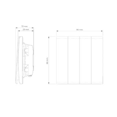 ชุดสวิตซ์ 1 ทาง 4 ช่อง SAHN D041-G สีทอง_4