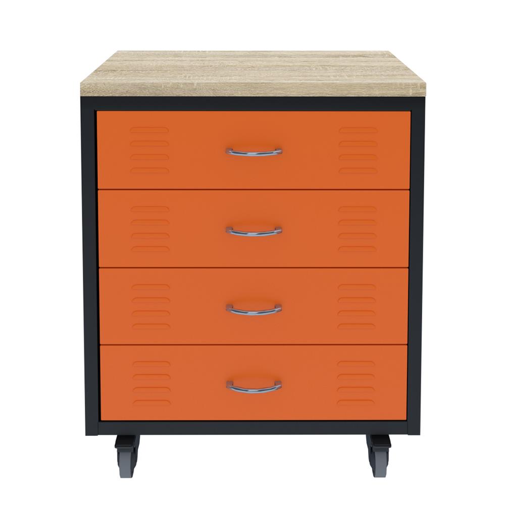 ตู้เหล็กลิ้นชัก 4 ลิ้นชัก SURE TMBU-064 สีส้ม
