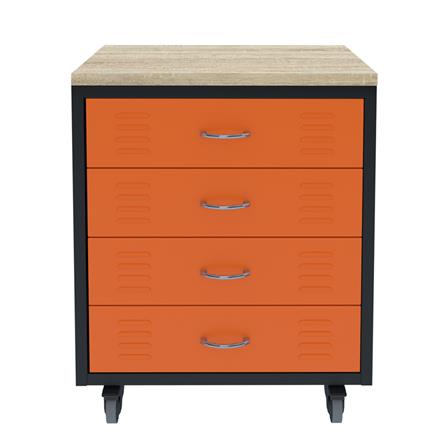 ตู้เหล็กลิ้นชัก 4 ลิ้นชัก SURE TMBU-064 สีส้ม_0