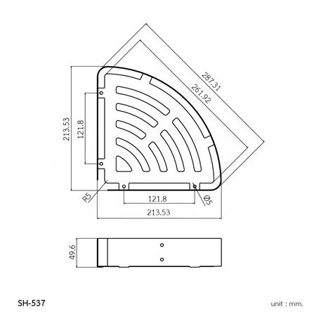 ตะแกรงวางของเข้ามุม WS SH-537 สเตนเลส_3