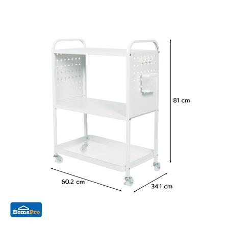 ชั้นวาง 3 ชั้น มีล้อ STACKO TIDY 60.2x34.1x81 ซม. สีขาว_7