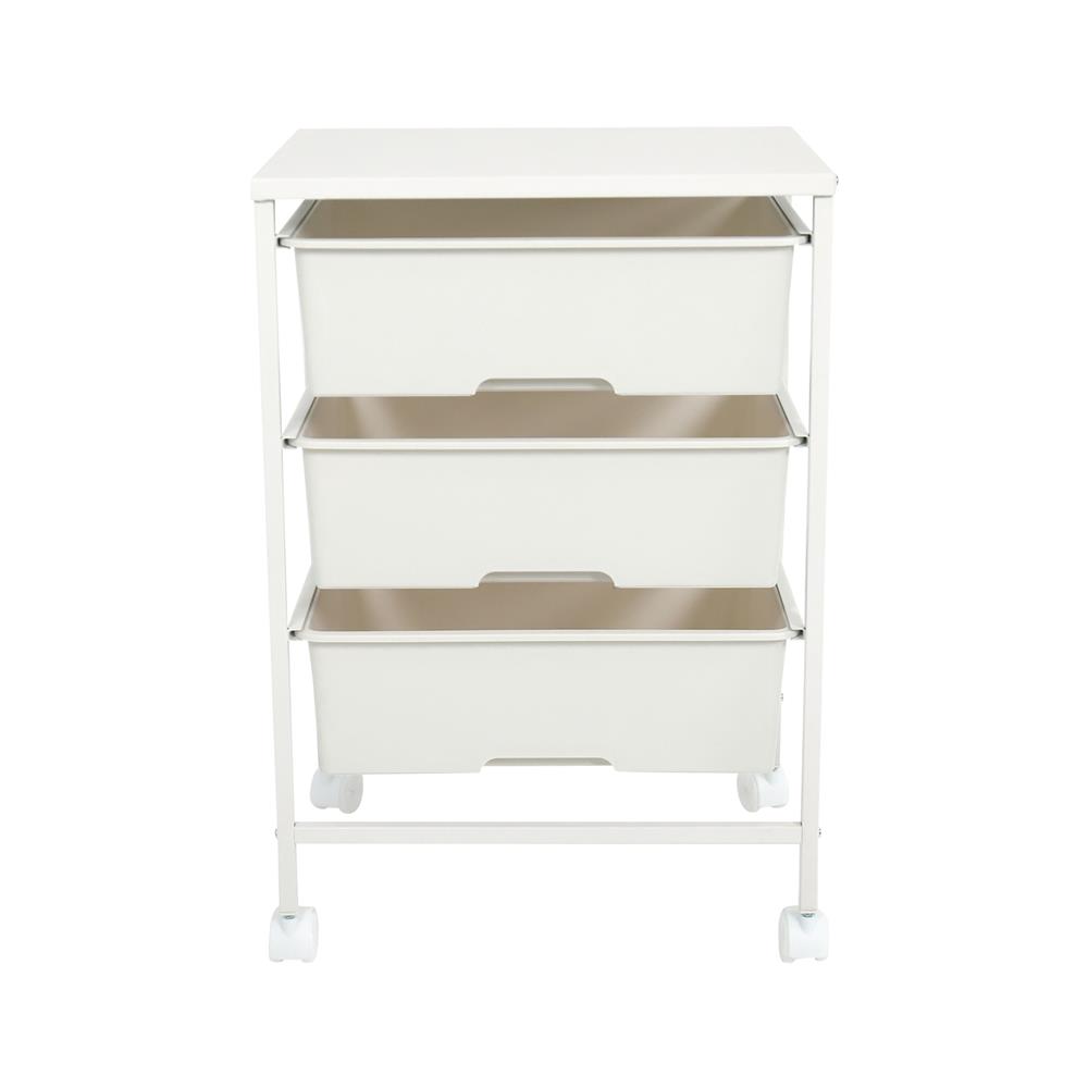 ชั้นลิ้นชัก 3 ชั้น STACKO BOSE 40.8x33.5x60.5 ซม. สีขาว