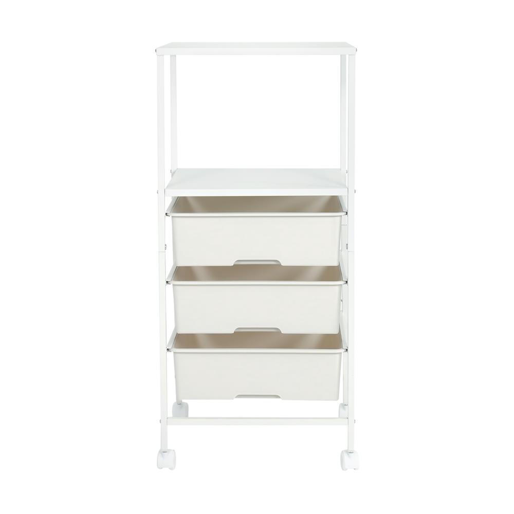 ชั้นลิ้นชัก 3 ชั้น STACKO BOSE 40.8x33.5x90.3 ซม. สีขาว