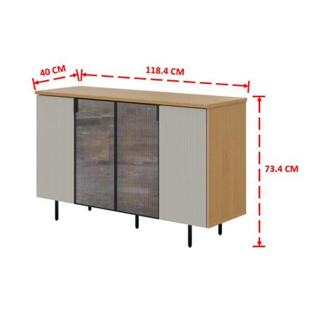 ตู้วางทีวี SB FURNITURE WHIZ 19228162 118.4 ซม. สีเทาอ่อน_8