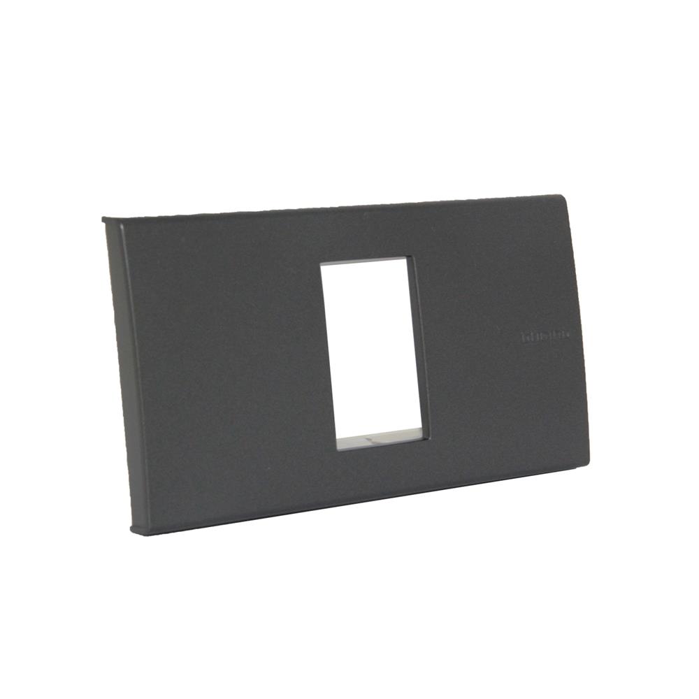 หน้ากาก 1 ช่อง BTICINO BAMBOO SAE2201TGR สีดำ