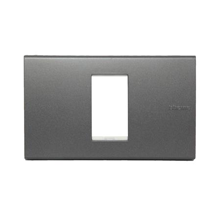 หน้ากาก 1 ช่อง BTICINO BAMBOO SAE2201TGR สีดำ