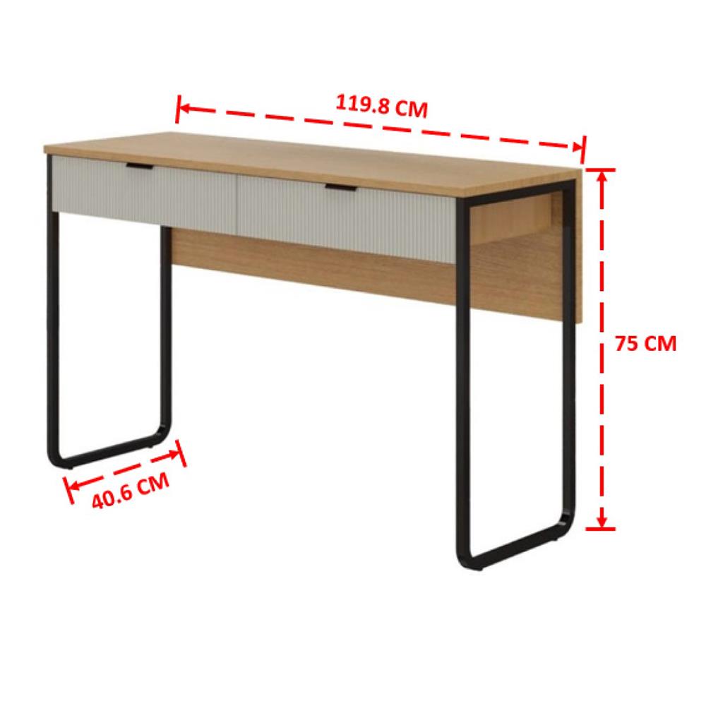 โต๊ะเครื่องแป้ง SB FURNITURE WHIZ 19228160 119.8 ซม. สีเทาอ่อน