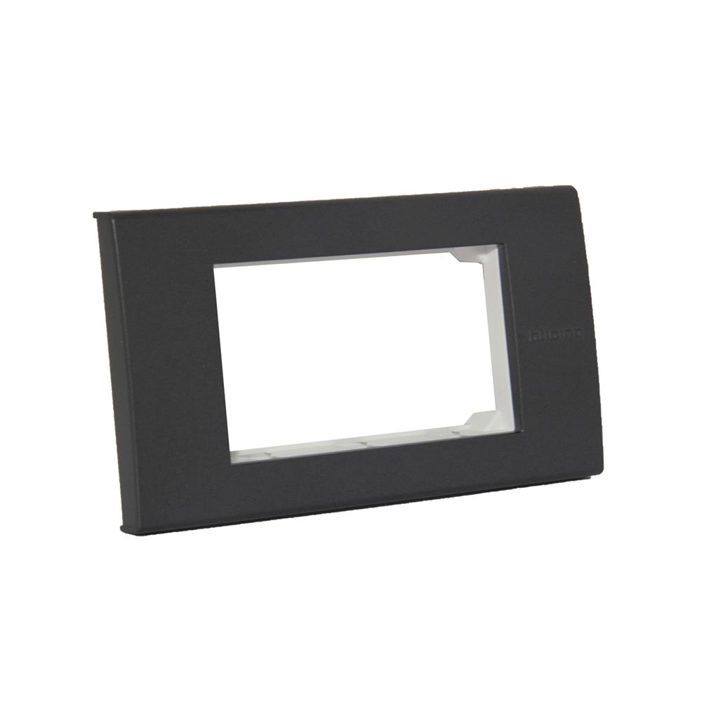 หน้ากาก 3 ช่อง BTICINO BAMBOO SAE2203TGR สีดำ