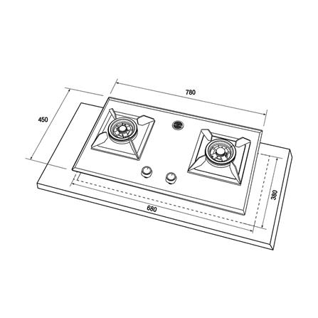 เตาฝังแก๊ส MEX VB7826MHR 78 ซม._18