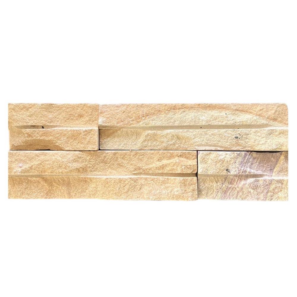 หินทราย 10x30 ซม. หินโคราช จิ๊กซอว์สีเหลืองลายเซาะร่อง_1