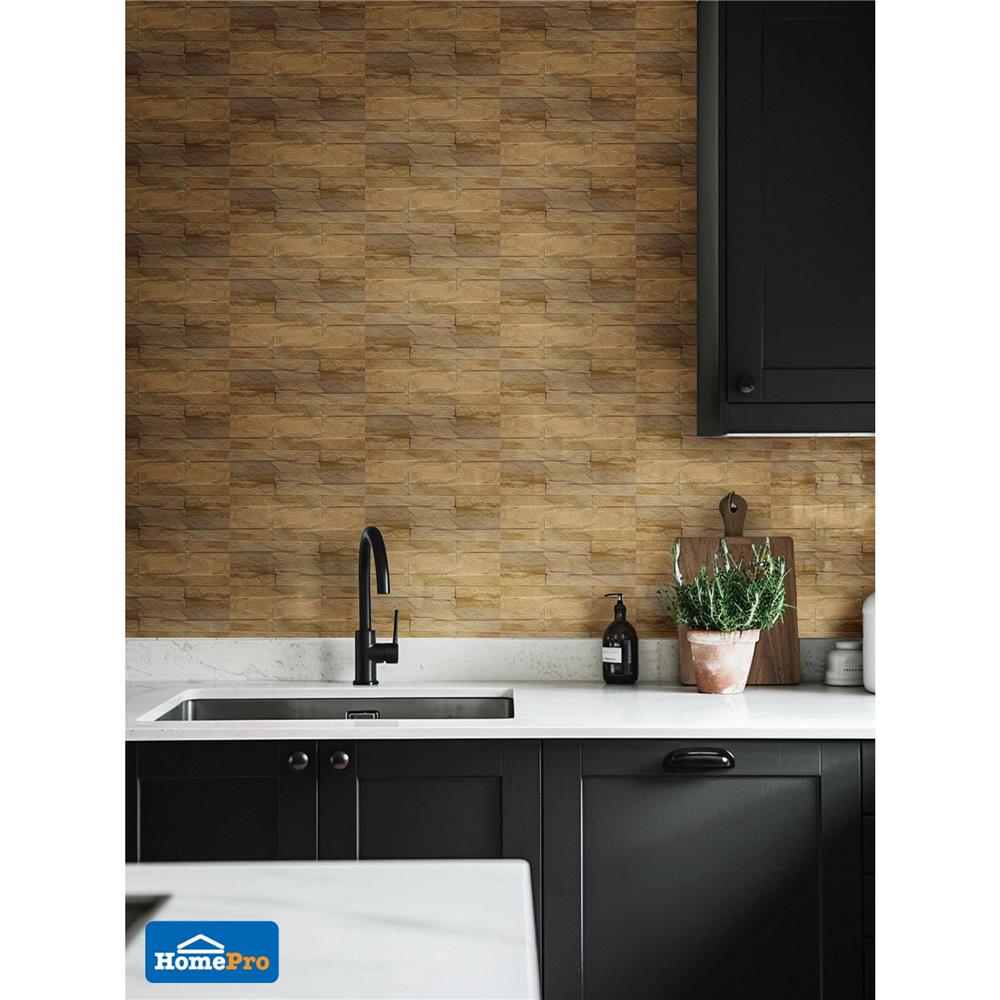 หินทราย 10x30 ซม. หินโคราช จิ๊กซอว์สีเหลืองลายเซาะร่อง