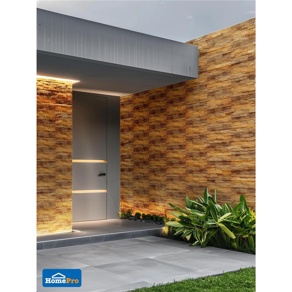 หินทราย 10x30 ซม. หินโคราช จิ๊กซอว์สีเหลืองลายเซาะร่อง