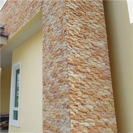 หินทราย 10x30 ซม. หินโคราช จิ๊กซอว์สีเหลืองลายเซาะร่อง_10