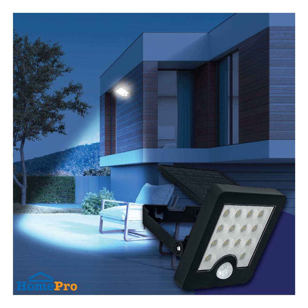 ไฟผนังภายนอก SOLAR BEC WING1-BK 20 วัตต์ DAYLIGHT สีดำ