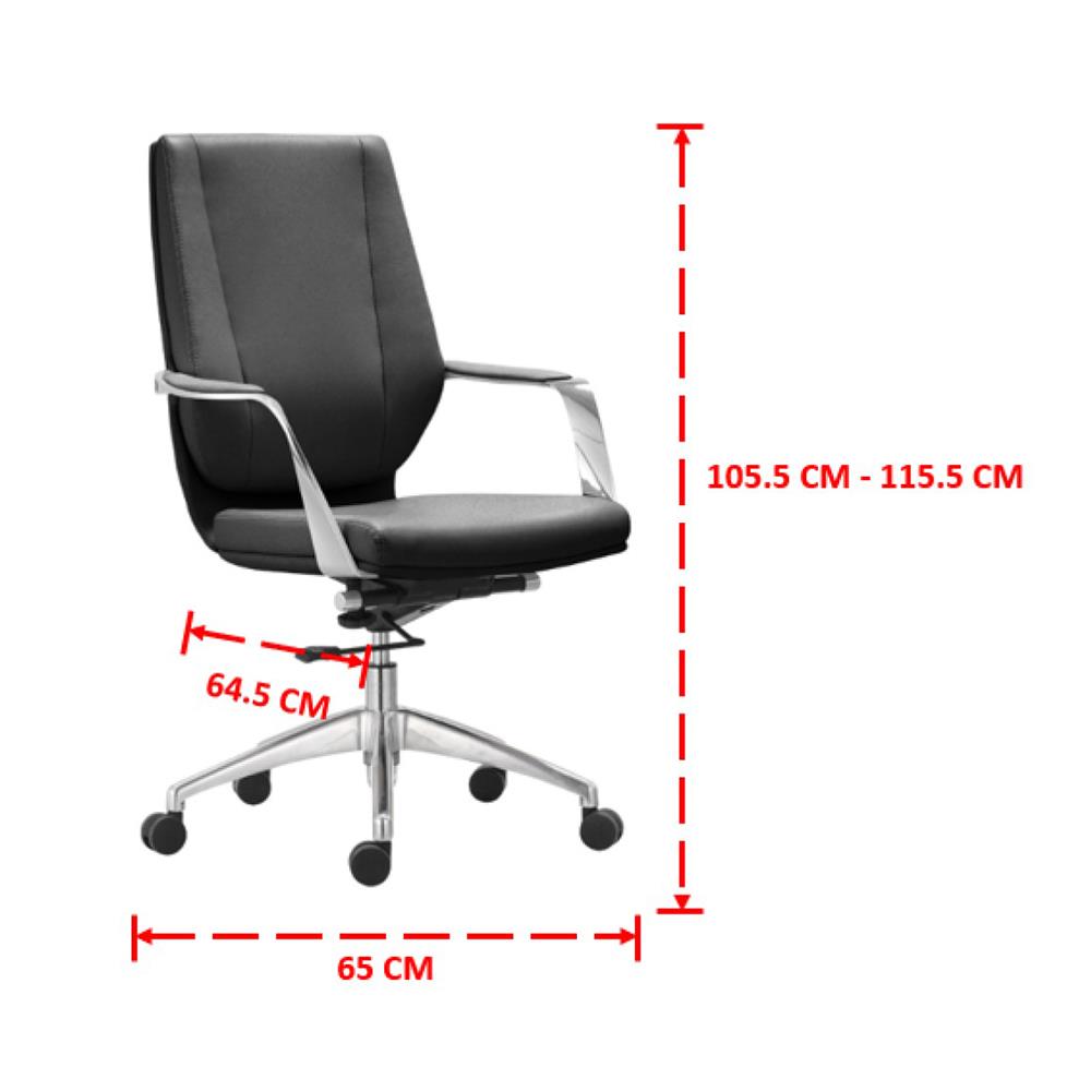 เก้าอี้สำนักงาน SURE WIGAN PL-522L BLACK สีดำ