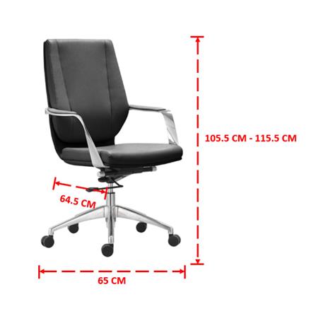 เก้าอี้สำนักงาน SURE WIGAN PL-522L BLACK สีดำ_5