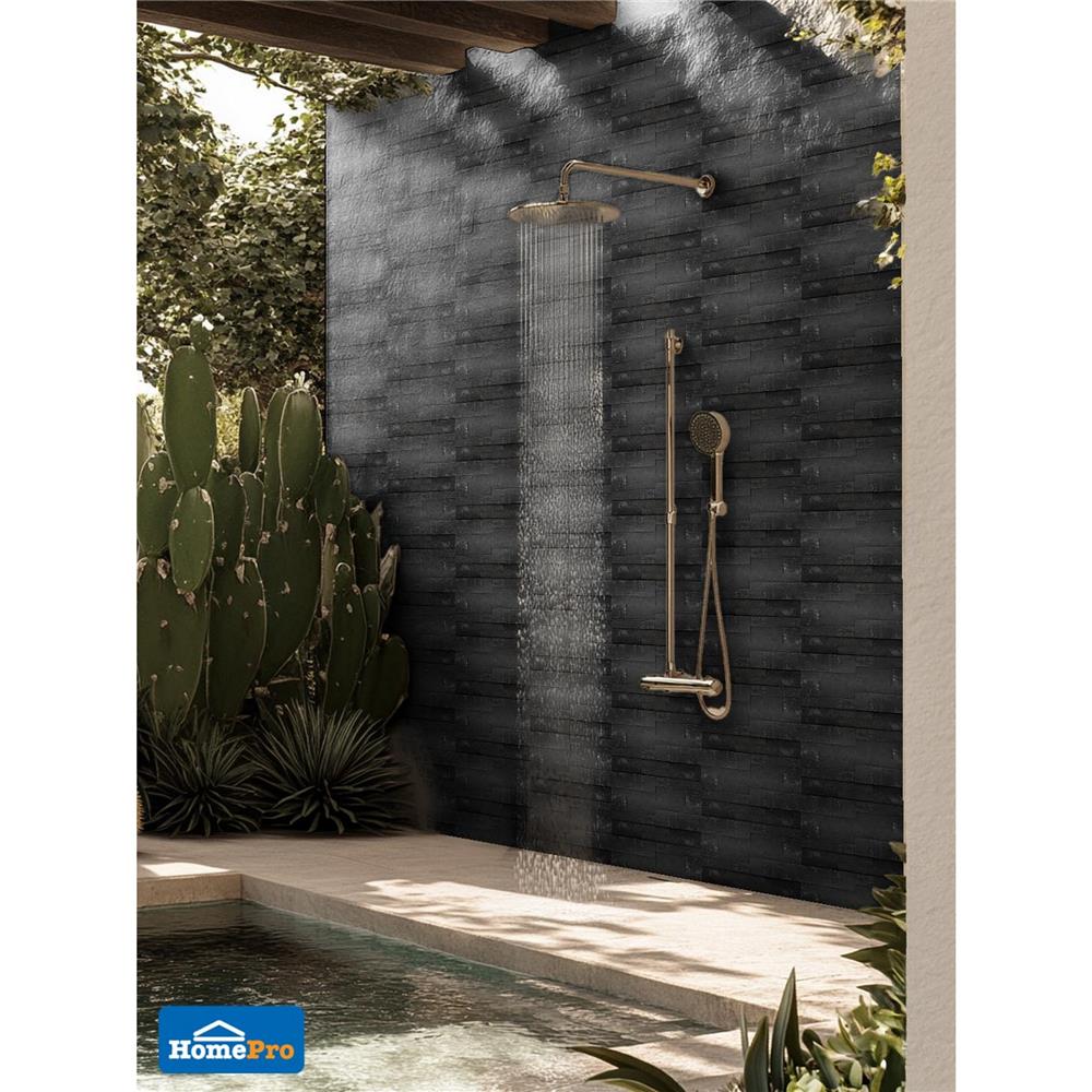 หินกาบ 10x30 ซม. หินโคราช จิ๊กซอว์สีดำแบบ 7 ชิ้น