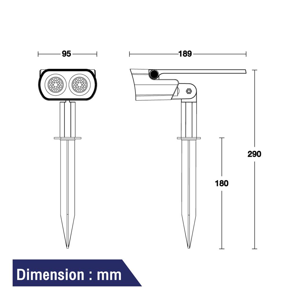 ไฟจัดสวน SOLAR BEC OWL1 BK 15 วัตต์ WARM WHITE สีดำ