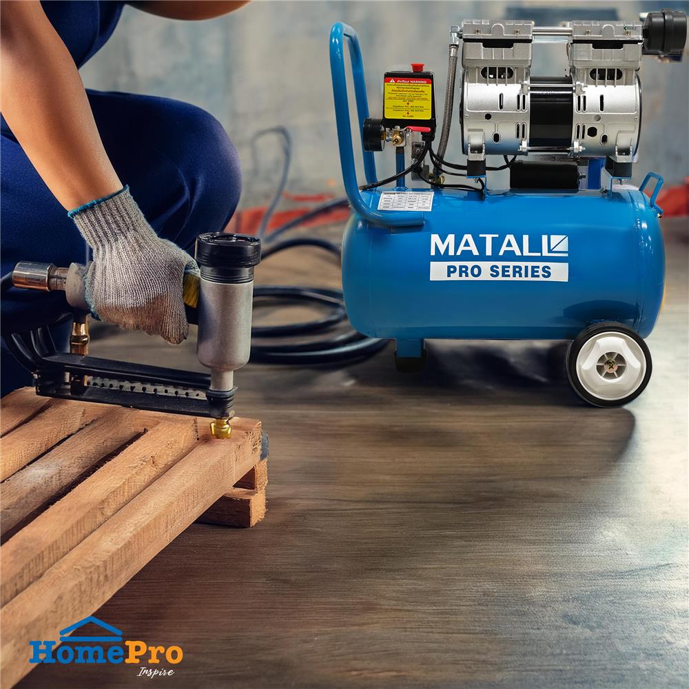 ปั๊มลมออยฟรี MATALL PRO MTP-OIL-25L 25 ลิตร 1 แรงม้า