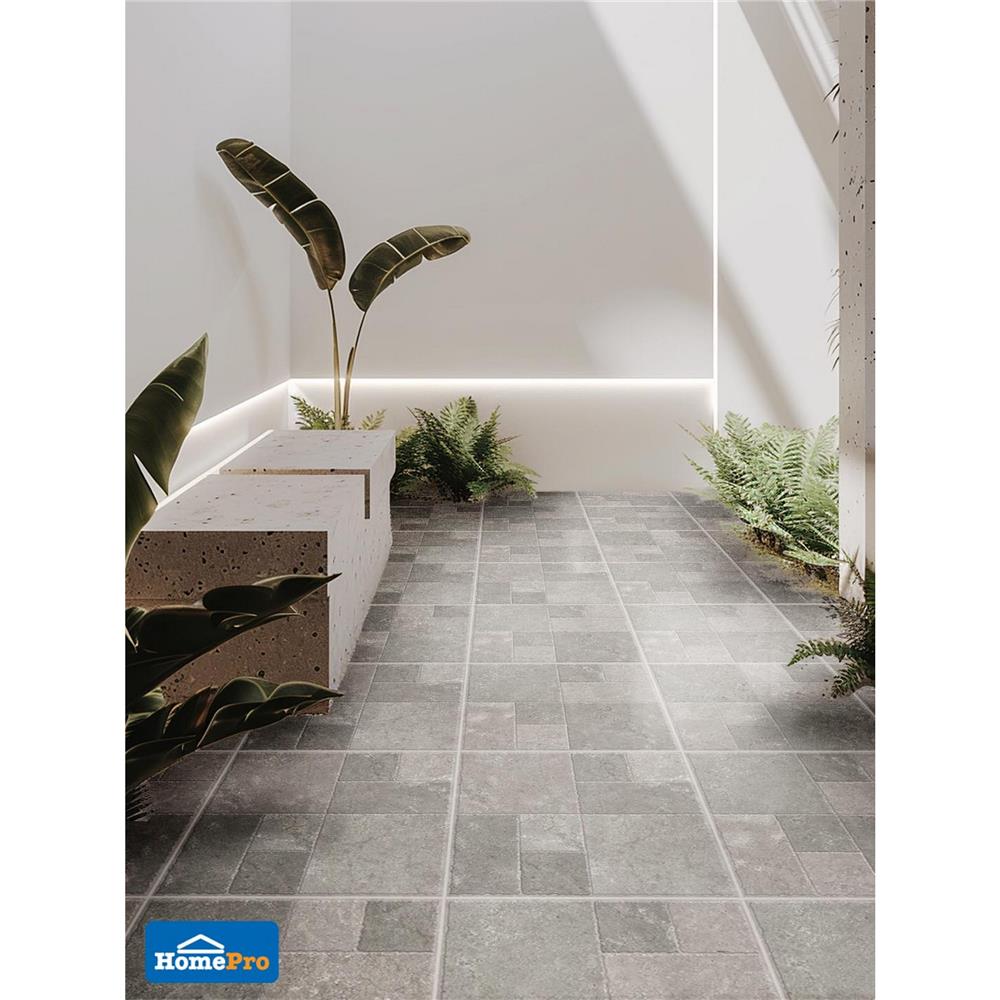 กระเบื้องพื้นพอร์ซเลน 59.8x59.8 ซม. TARA ดี สโตน เทา A 1.07 ตร.ม.