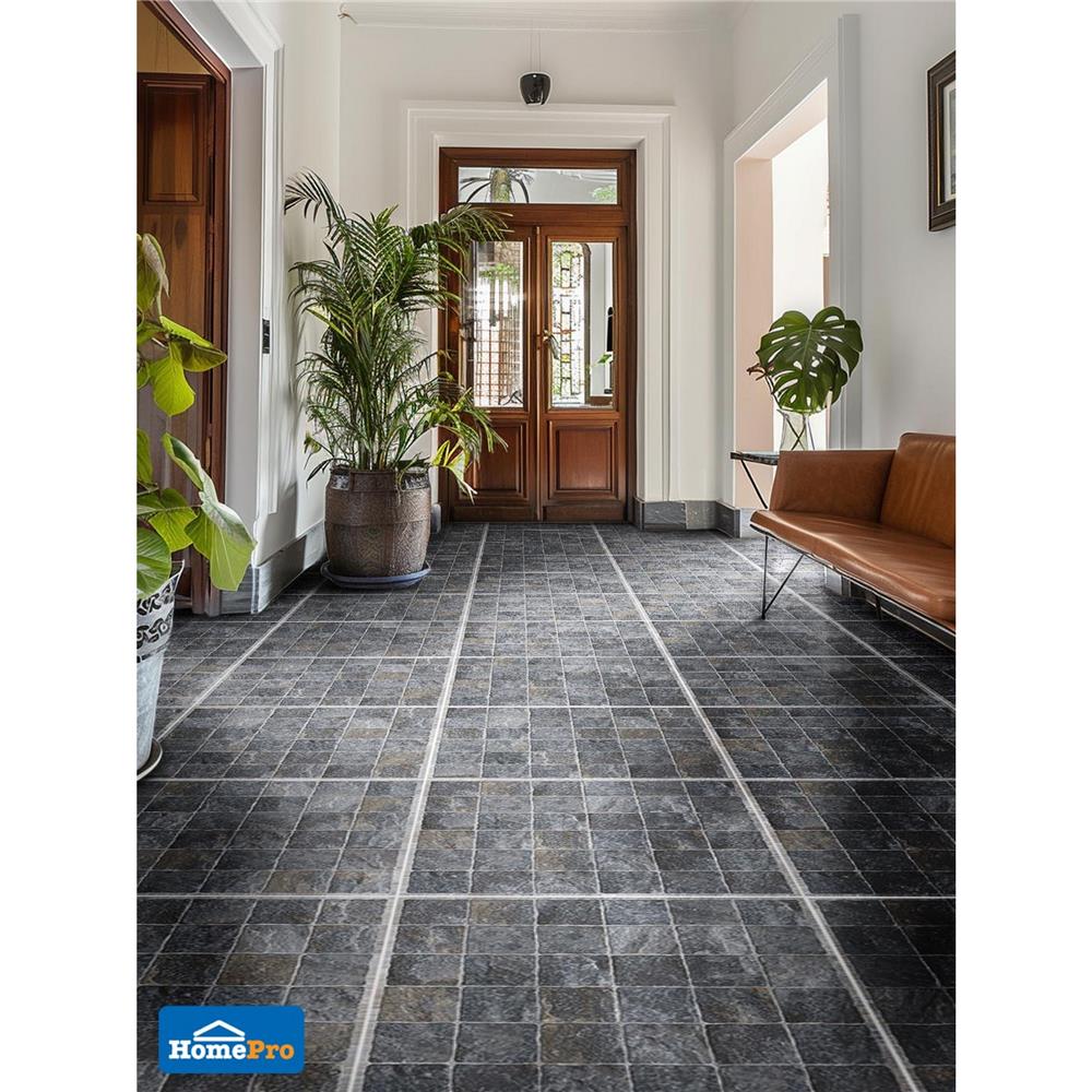 กระเบื้องพื้นพอร์ซเลน 59.8x59.8 ซม. TARA บี สโตน เทา A 1.07 ตร.ม.