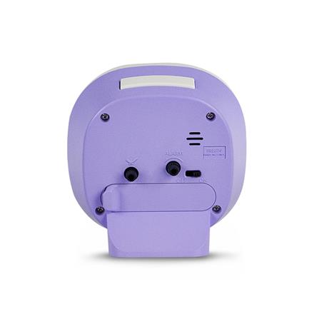 นาฬิกาปลุก RHYTHM 8RE674WR12 4X4 นิ้ว สีขาว/ม่วง_3