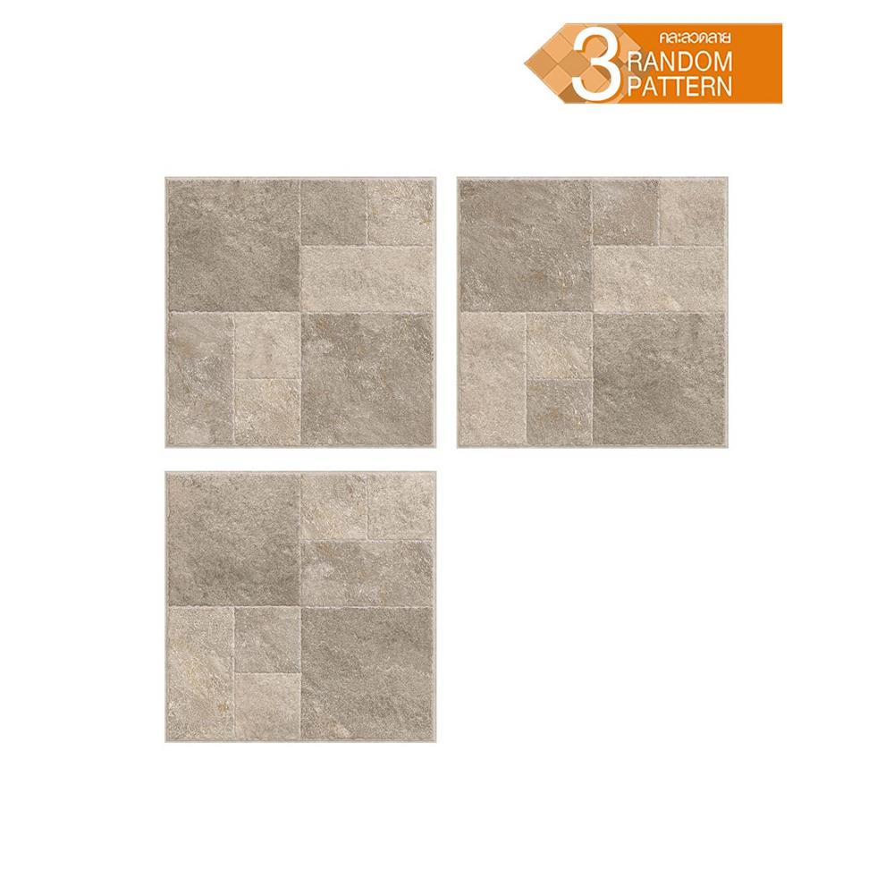 กระเบื้องพื้นพอร์ซเลน 59.8x59.8 ซม. TARA ดี สโตน น้ำตาล A 1.07 ตร.ม.