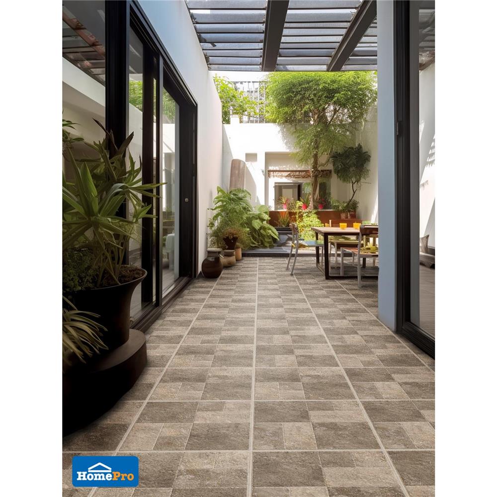 กระเบื้องพื้นพอร์ซเลน 59.8x59.8 ซม. TARA ดี สโตน น้ำตาล A 1.07 ตร.ม.