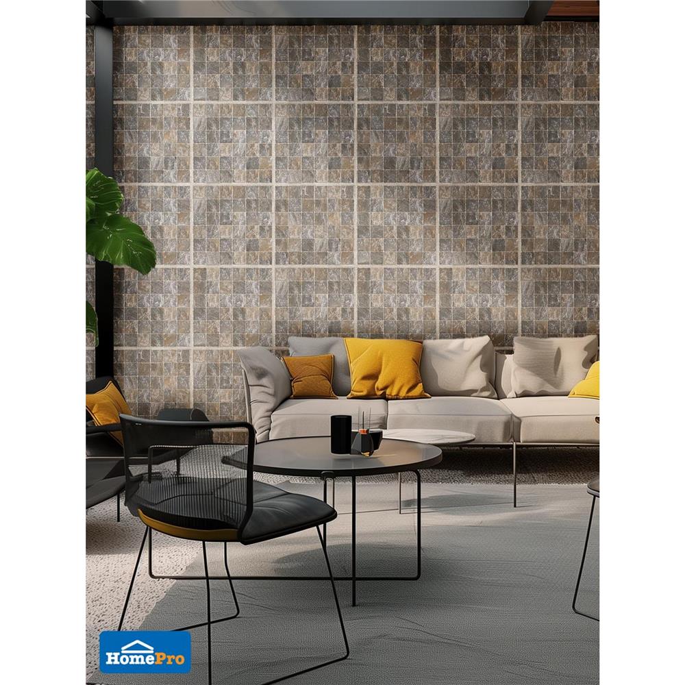 กระเบื้องพื้นพอร์ซเลน 59.8x59.8 ซม. TARA บี สโตน น้ำตาล A 1.07 ตร.ม.